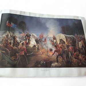 1986 Sandor Bodo "The Night Battle of New Orleans" Bicentennial Art Print